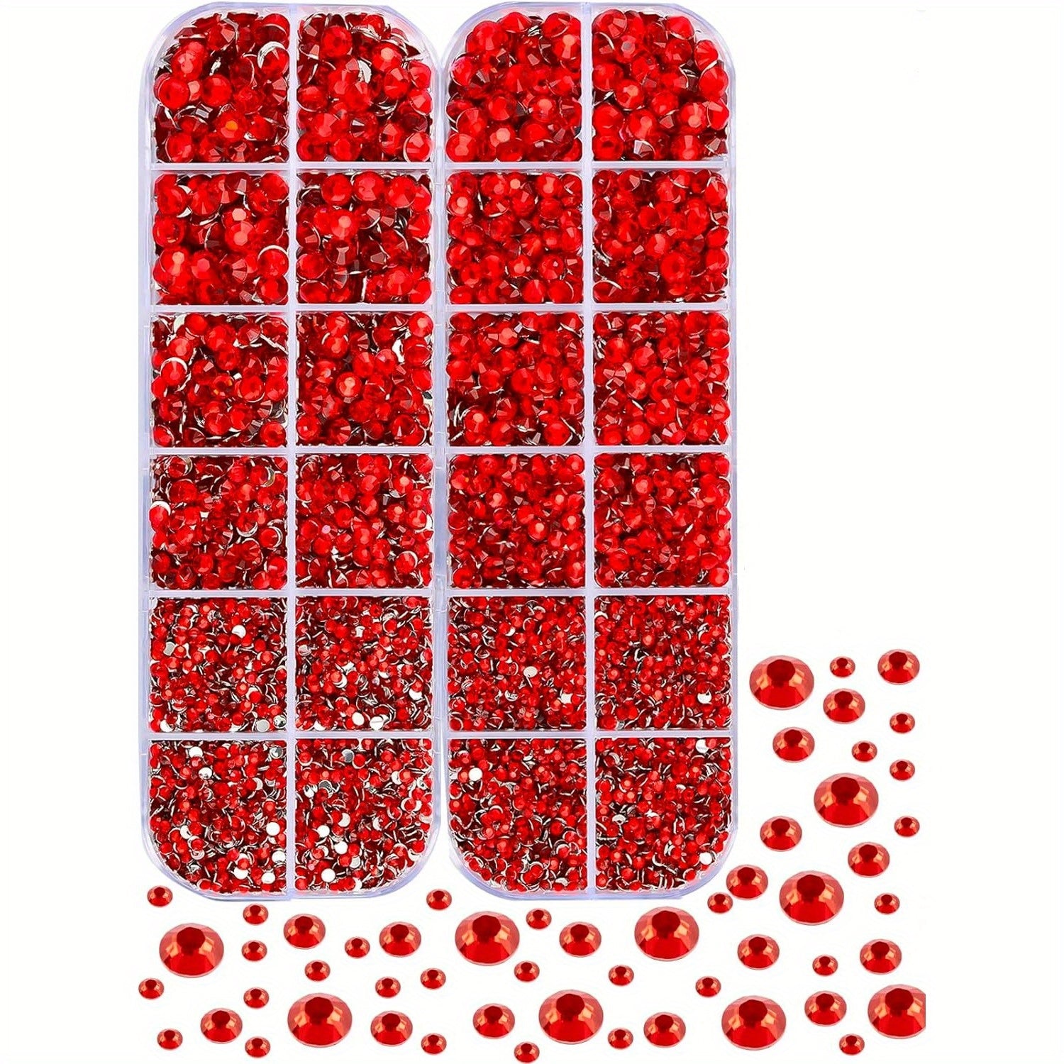 6000Pcs Iridescent Ab Stones Flat Back Rhinestones