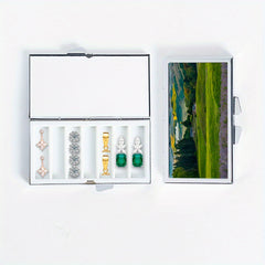 Grassland Pattern Rectangular Medicine Box with 7 Compartments