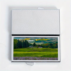 Grassland Pattern Rectangular Medicine Box with 7 Compartments