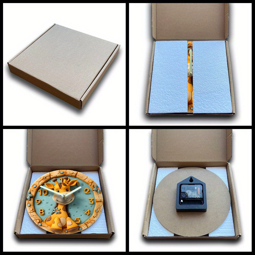 Giraffe Themed 20 Silent Wall Clock