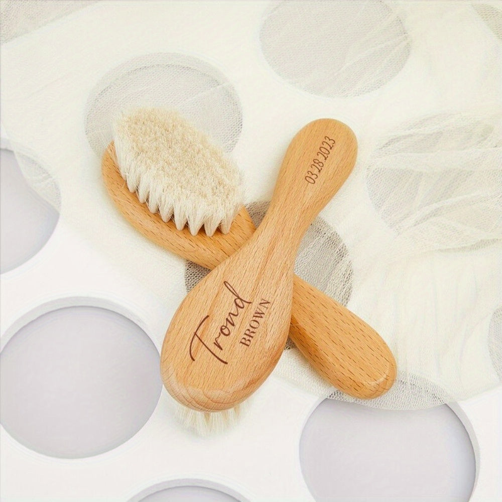 Personalized Kids' Hair Brush With Name & Birth Date