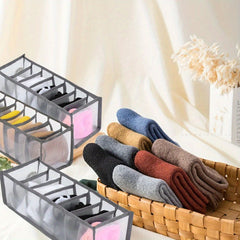 7 Grid Multifunctional Sock Storage Bag Underwear Drawer Organizer