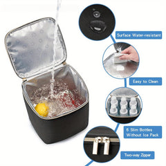 Insulated Breastmilk Cooler Bag Holds 4 Bottles Up to 9oz