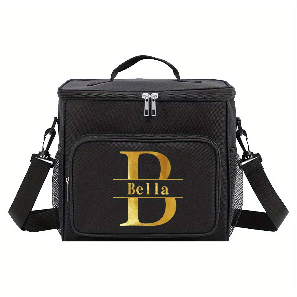 Canvas Insulated Lunch Cooler Bag Adjustable Strap Waterproof Portable