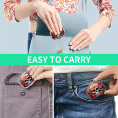 Skull Pattern Metal Case Medication Organizer 2 Compartment Mini Storage Box