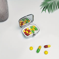 Dreamy Waterfall Scenery Medicine Box 2 Compartment Portable Wallet Food Safe