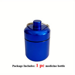 Waterproof Pill Container Mini Box Keychain Metal Organizer Portable Pocket