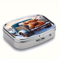 Niuniu Pill Box 2 Compartment Rectangular Decorative Organizer