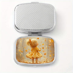 Qiulin Girl Pattern Medicine Box Portable Pill Box
