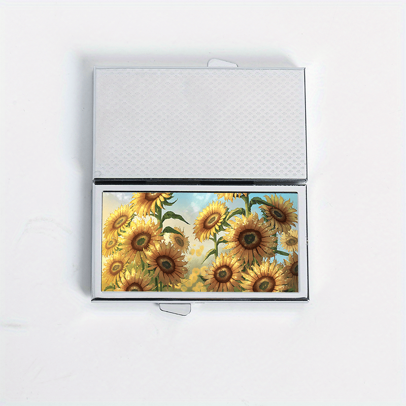 Sunflower Print 7 Compartment Pill Box Organizer Portable & Moisture Proof