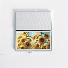 Sunflower Print 7 Compartment Pill Box Organizer Portable & Moisture Proof