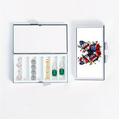 Butterfly Pattern 7 Compartment Pill Box for Travel
