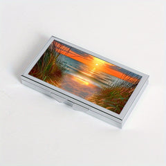 Seaside Sunset Pattern Printed Medicine Box 7 Compartment Pill Box