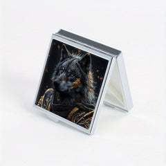 Wolf Armor Square Pill Box 4 Compartments Portable Medicine Organizer