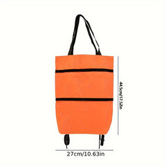 Foldable Grocery Wheel Bag Shopping Cart for Retail Stores