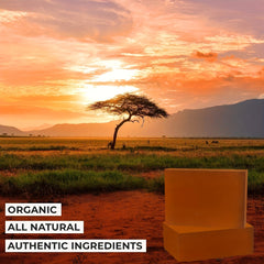 Set of 4 65g African Soap Bars for Hair, Face, and Body