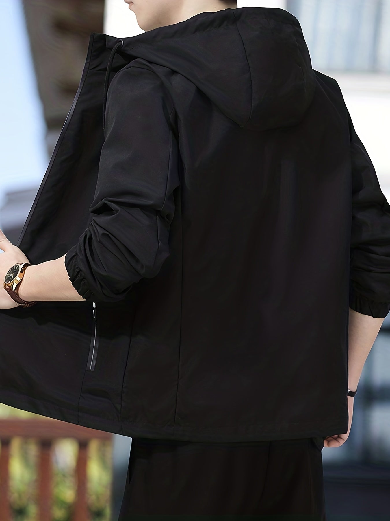 Men's Casual Zipper Pockets Jacket Coat For Spring Fall