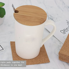 10 Pcs Adhesive Cork Squares for Coasters DIY Crafts Cork Board Sheets