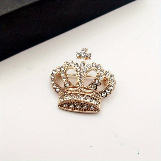 Rhinestone Crown Brooch Pin Men's Jewelry Garment Accessories