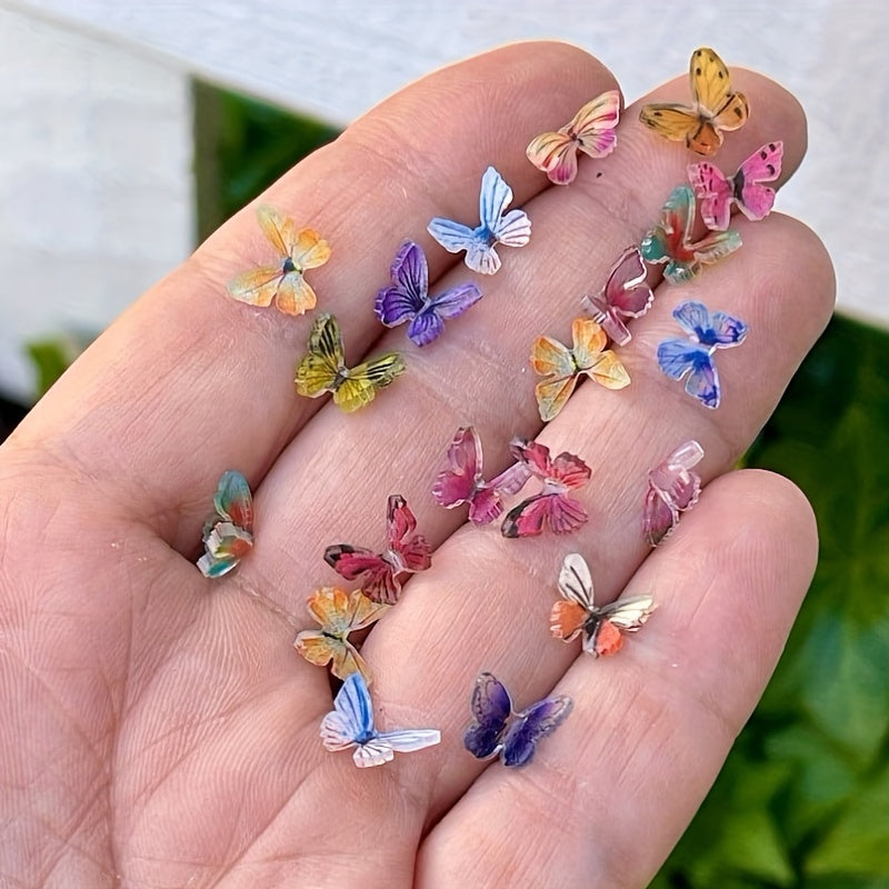 48pcs 3D Butterfly Nail Art Charms for Nails Decoration & Crafting