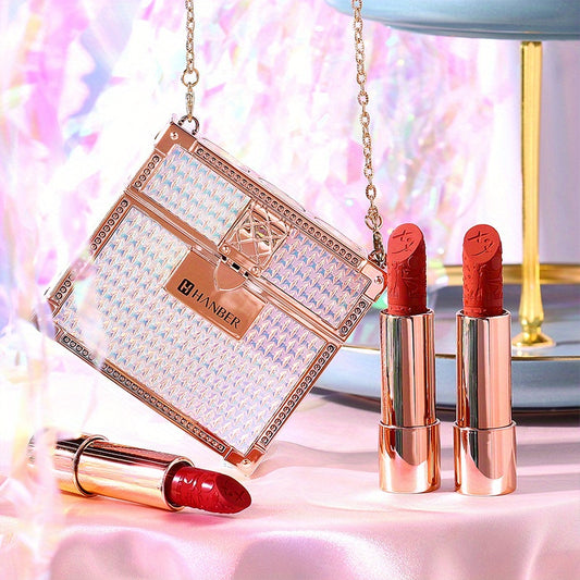 Starlight Bright Velvet Lipstick Set with Chain Bag