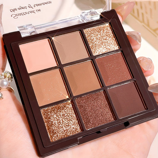 Hisyi Mocha Chocolate Eyeshadow Palette - Brown Nude & Golden Shades