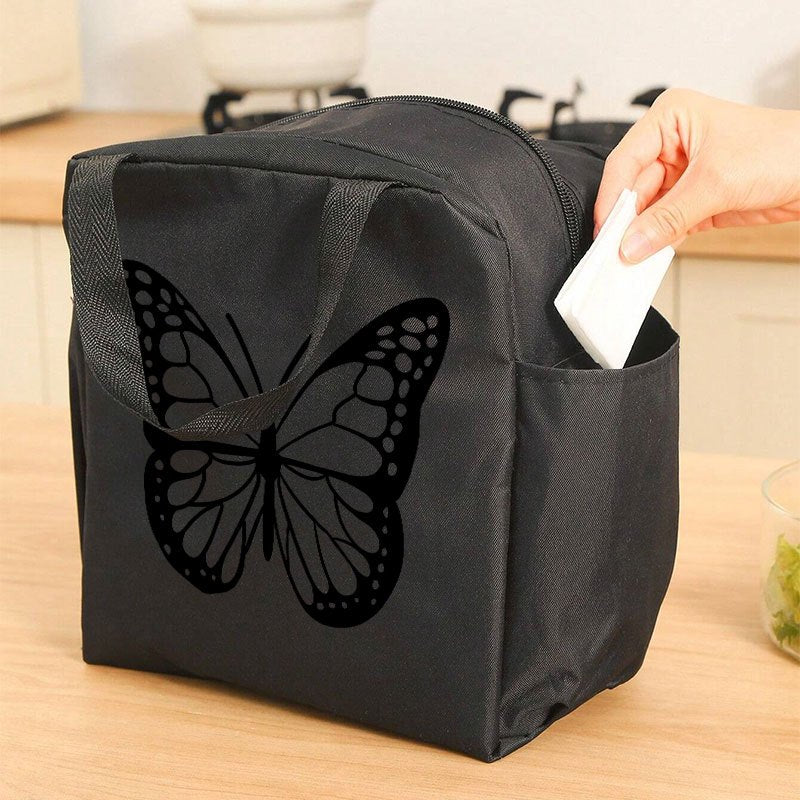 Leakproof Insulated Lunch Bag Butterfly Design