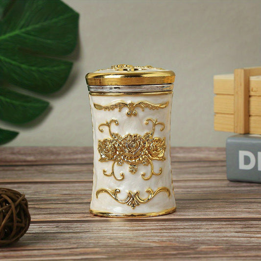 High-end Embossed Toothpick Holder with Lid for Home Hotel Restaurant Commercial