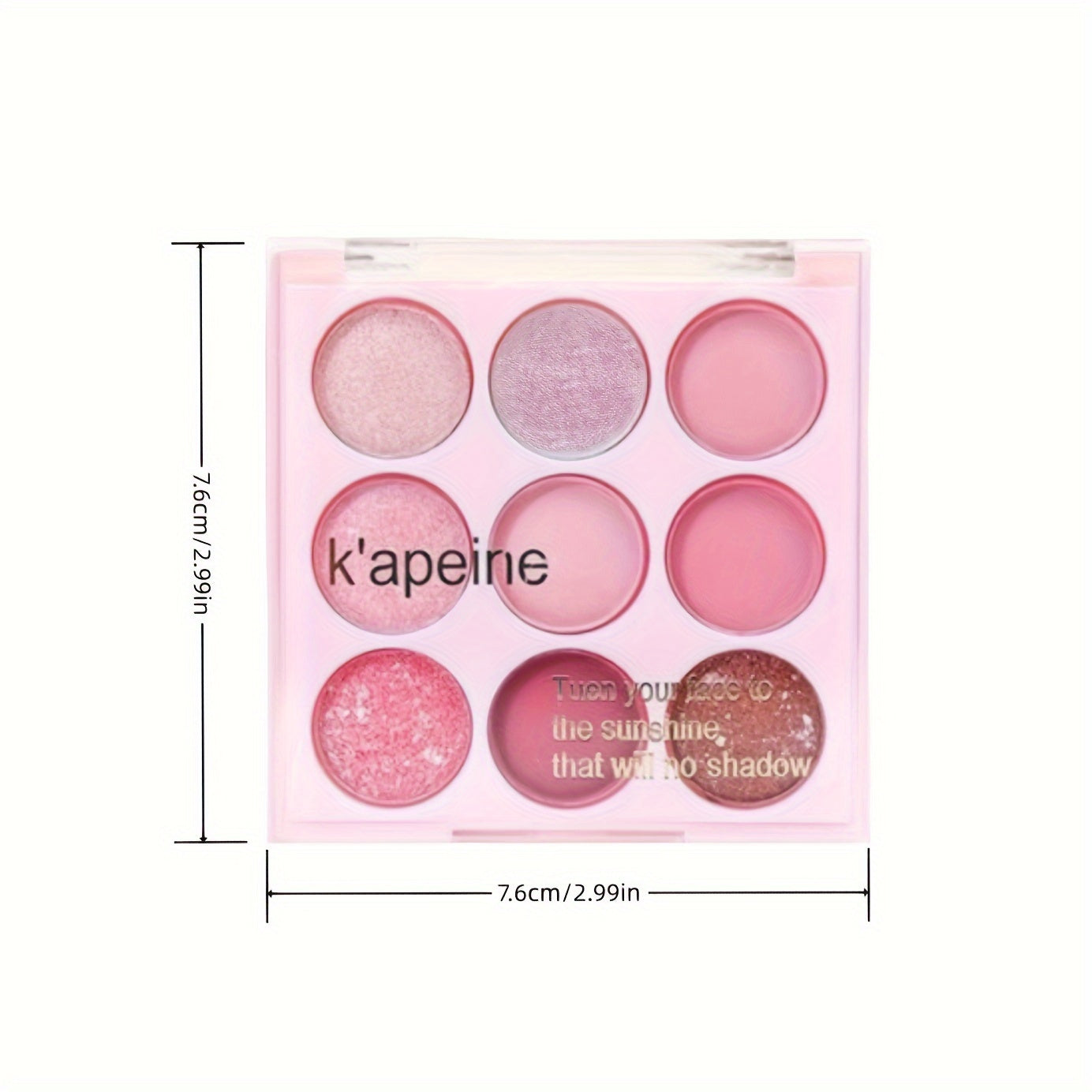 K'APEINE 9-18 Color Eyeshadow Palette Matte & Shimmery Finishes Brown Coral Pin