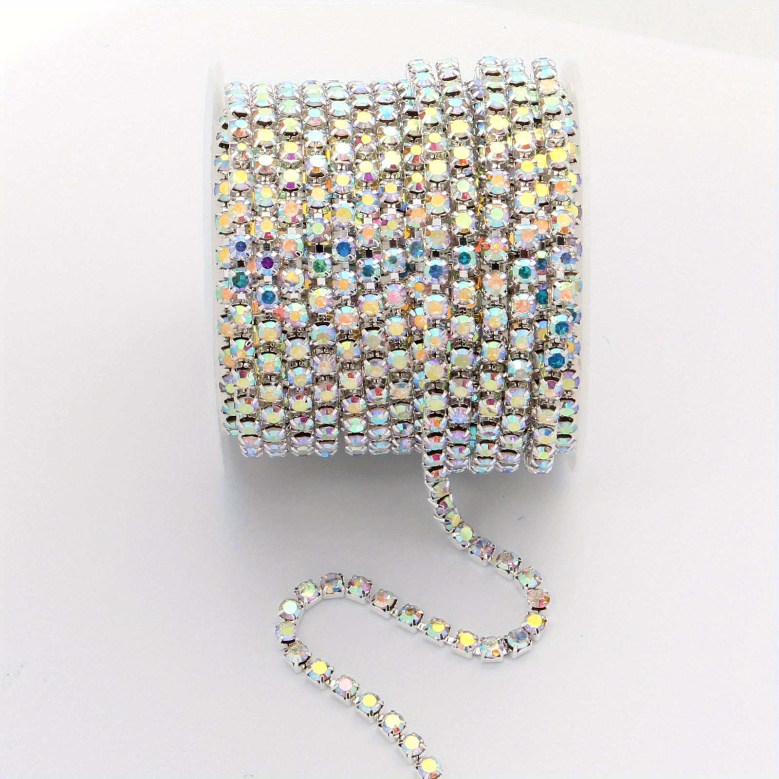 12 Claws Rhinestone Chain for DIY Nail, Shoe, Headwear - 48 Inches