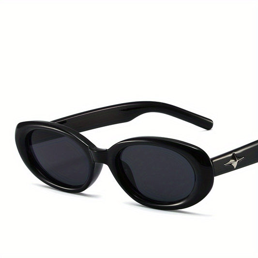 Y2K Oval Sunglasses Punk Star Charm Gradient Glasses UV400