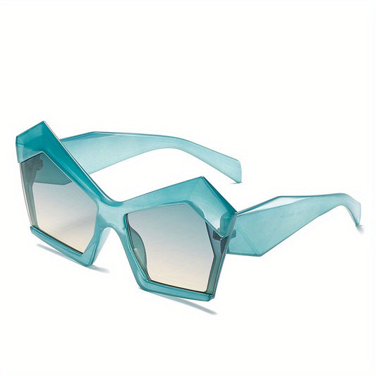 Y2K Irregular Cat Eye Sunglasses Jelly Frame Gradient Glasses UV400