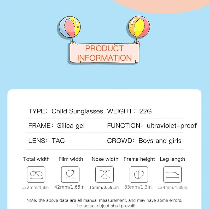 Kids Polarized Sunglasses TR90 Square Frame UV400