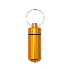Portable Waterproof Pill Box Keychain for Emergency Medicine and Travel