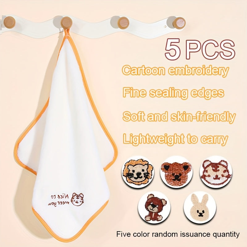 3 Pc Cartoon Kids Face Towel 5 Pc Set
