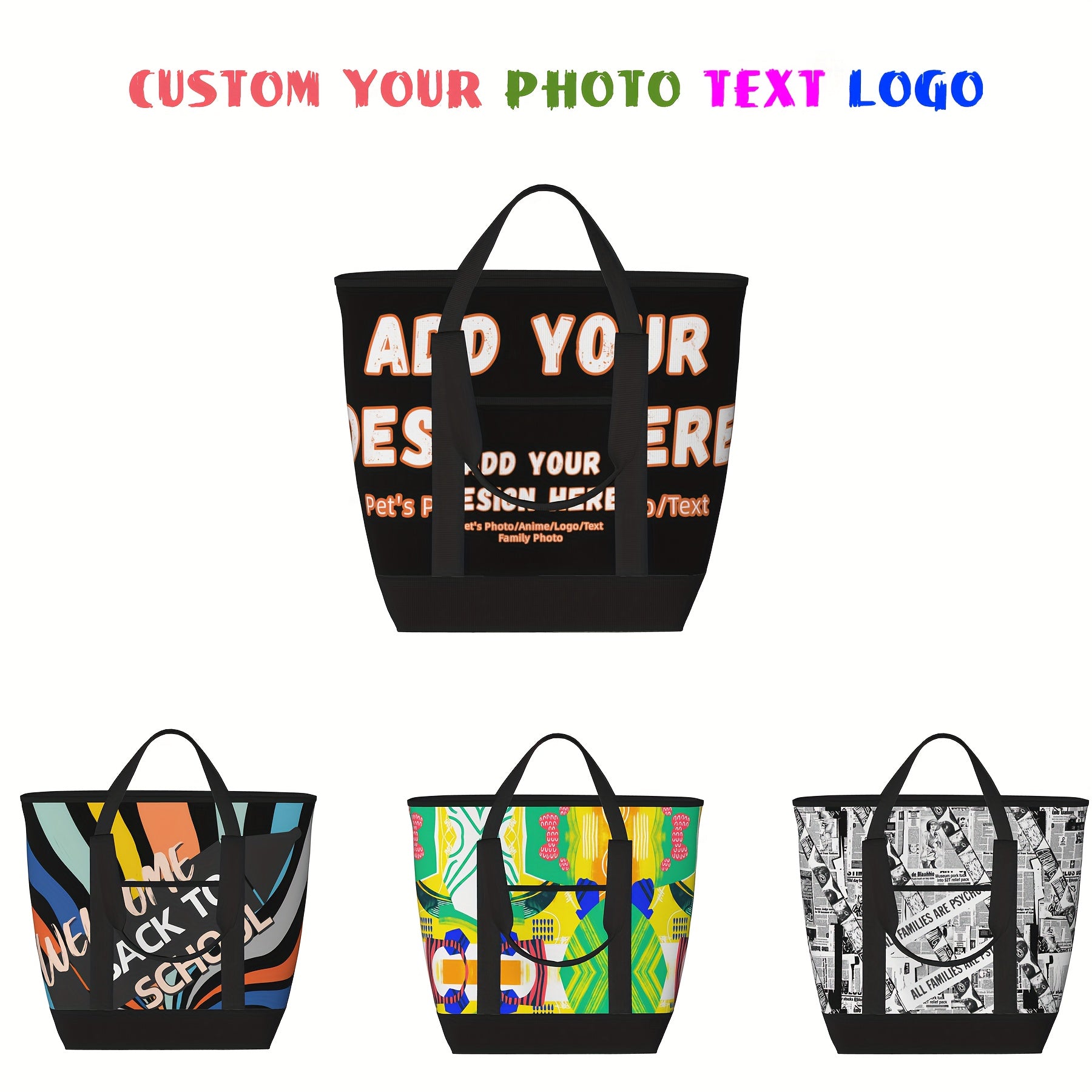 Large Insulated Cooler Tote Bag for Travel and Picnic