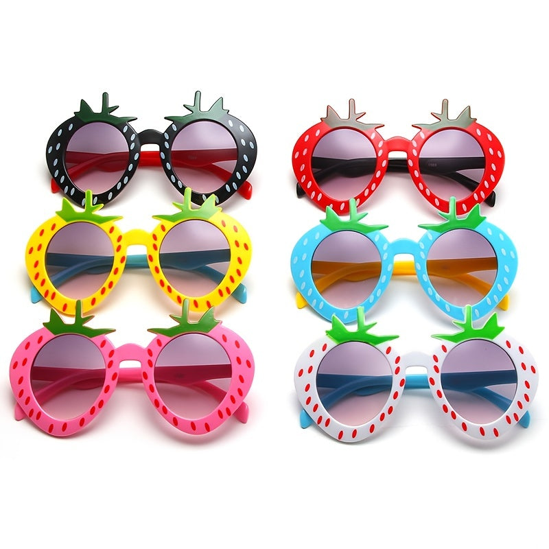 Kids Cartoon Strawberry Shape Sunglasses Party Vacation Sunglasses