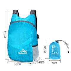 20L Lightweight Waterproof Camping Gym Bag Foldable Hiking Backpack