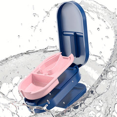 Portable Medicine Cutter Storage One Week Medicine Box Stainless Steel Blade