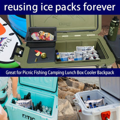 5pcs Reusable Cooler Ice Packs Gel Freezer Packs for Bags Backpacks Lunch