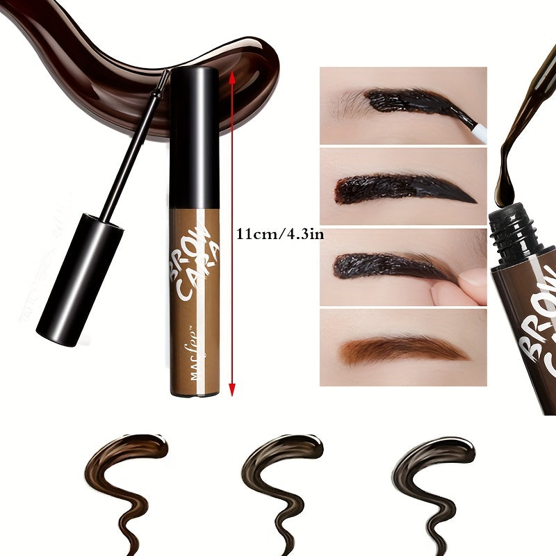 Eyebrow Tint Stick Long-lasting Waterproof Dye Cream with Stencil