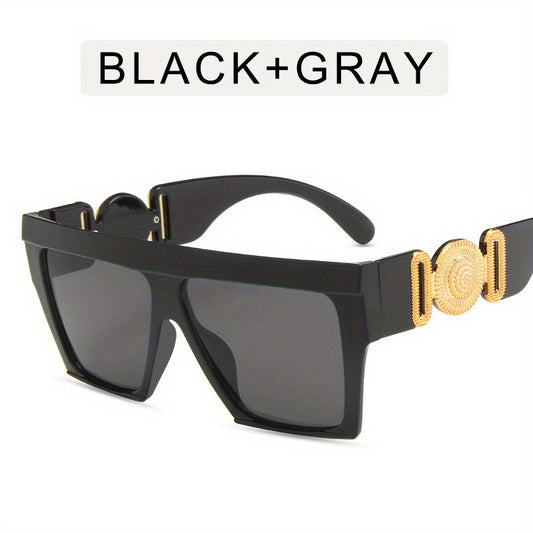 Flat Top Square Sunglasses UV400 Sun Shades for Summer Beach Travel