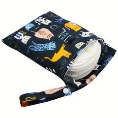 Cat Print Small Wet Bag 20 Reusable