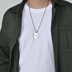 Hip Hop Ace Poker Spades Pendant Chain Necklace