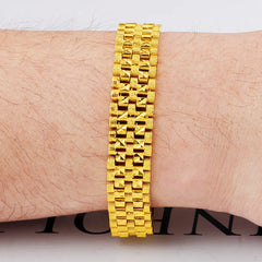 24K Plated Men's Bracelet Classic Tank Men's Bracelet Watch Chain