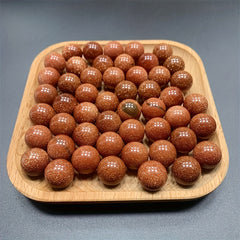 Golden Sandstone Red Ball Healing Stone for Decoration