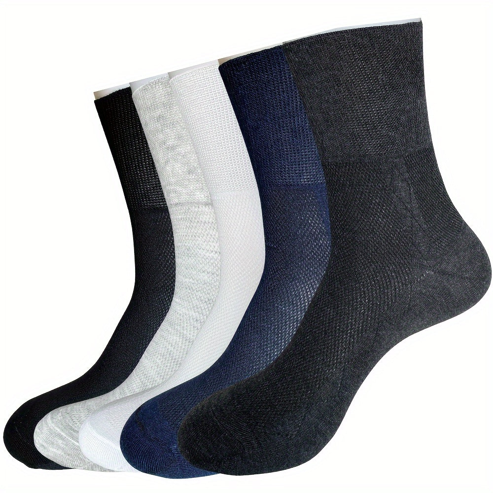 Breathable Mesh Socks 5 Pairs Unisex Loose Fitting Comfort Care Gift