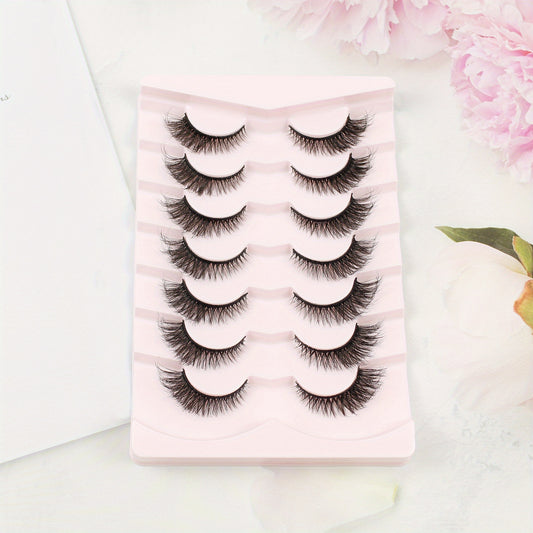 7 Pairs False Eyelashes Cat Eye Lashes