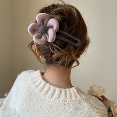 Plush Flowers Hairpin Hairpin Clip For Women Wedding Hair Clip