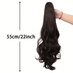 Long Curly Wavy Ponytail Extensions Synthetic Clip In Hair Extensions